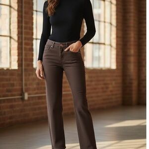 Stradivarius Chocolate Straight Leg Jeans